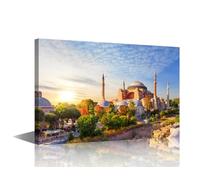 Wall Art for Living Room 1 Panels Hagia Sophia, the Former Cathedral and an Ottoman Mosque, a Famous Place of Visit in Istanbul Picture Poster, Landscape Artwork, 36"Wx24"H