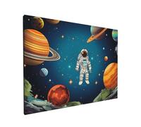 Wall Art for Living Room 12" x 16" Canvas Painting Modern Artwork Canvas Print Outer Space Rocket Astronaut Aesthetic Wall Paintings for Bedroom Bathroom Kitchen Office Home Wall Art Print Decor