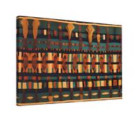 Wall Art for Living Room Modern Canvas Poster Prints African Classic Weave Aesthetic Wall Decor for Bedroom Bathroom Canvas Print Painting Picture Home Decor Framed Artwork 12"x 18"