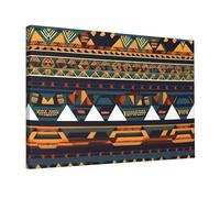 Wall Art for Living Room Modern Canvas Poster Prints African Ethnic Pattern Aesthetic Wall Decor for Bedroom Bathroom Canvas Print Painting Picture Home Decor Framed Artwork 12"x 18"