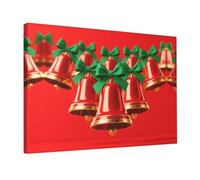 Wall Art for Living Room Modern Canvas Poster Prints Christmas bells Aesthetic Wall Decor for Bedroom Bathroom Canvas Print Painting Picture Home Decor Framed Artwork 12"x 18"