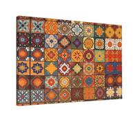 Wall Art for Living Room Modern Canvas Poster Prints Group of Moroccan Geometric Aesthetic Wall Decor for Bedroom Bathroom Canvas Print Painting Picture Home Decor Framed Artwork 12"x 18"