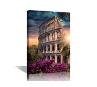 Wall Art for Living Room The Colosseum in Rome Artwork for Home Walls Italian Landmarks Prints on Canvas Modern Home Decor Stretched and Framed Ready to Hang 1 Piece - 16" Wx24 H