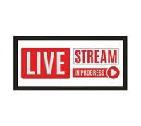Wall Art Framed Print - Live Stream In Progress Sign for Creators