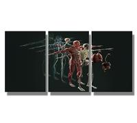 Wall Art Human Anatomy Wall Decor Separate Elements Muscle Bone Organs Nervous System Lymphatic System Vascular System Wall Art for Living Room Framed Ready to Hang Posters & Prints 16X24X3 INCH