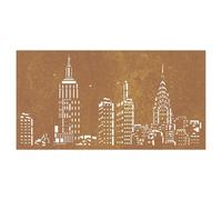 Vidaxl Garden Wall Decoration 105X55 Cm Corten Steel Skyline Design