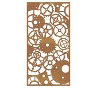 vidaXL Garden Wall Decoration Wall Art Decor Corten Steel Gear Wheel Design