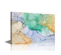 Wall Art Modern Colorful Splash Ink Wall Decor Canvas Prints 1 Pieces Home Decoration Canvas Wall Art Gallery Canvas Wrap Giclee Print Stretched and Framed Posters and Prints Ready to Hang(18"Wx12"H)