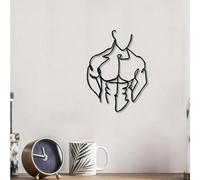 wall art-Modern Minimalist Art Metal wall Decor Naked Man-Abstract Iron Anatomy Sculpture,Powder-Coated Statue for Living Room & Bedroom,Lovers Collectors(40CM/15.74IN)