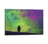 Wall Art Modern Poster Print Abstract Wall Art for Living Room Canvas Paintings Walking in Fields Artwork Canvas Prints Framed Aesthetic Pictures Wall Decoration for Bedroom 16x24inch(40x60cm)