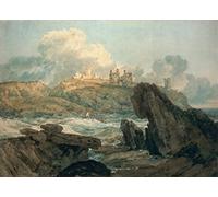 Wall Art Picture photo on canvas Famous Dunstanburgh Castle By Joseph Mallord William Turner for Home Decor 60x90cm