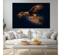 Wall Art Pictures Flag Pattern Eagle on Canvas Painting, Home Decor Poster - Surrealism Prints Large Artwork for Living Room Wall Decoration 120 x 60 cm (L x W) Frameless