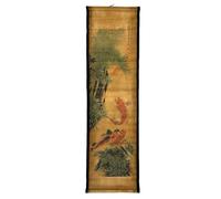 Wall Art Poster Prints Paintings, Hanging Paper Scroll Decor Asia Vintage Aesthetic,for Office Restaurant Bamboo Summer Koi Fish (D2)