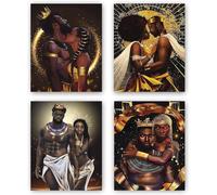 Wall art Posters of Black Girl African Woman,Black King and Queen Poster