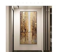 Wall Art, Posters Prints Handmade Gold Silver Fantasy City Oil Painting On Canvas Large Size Modern Abstract Vertical Art Picture For Home Wall Decor 70x100cm