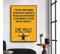 Wall Art,Posters Prints,Prints Poster Modular Abstract Wall Art Canvas Painting,The Wolf Of Wall Street Quote Poster Pictures Living Room,Posters Aesthetic For Bedroom Walls,Poster For Room - 50X70Cm