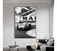 Wall Art Posters Prints,Stirling Moss 1955 Monaco Grand Prix Poster Canvas Painting Print Room Decor Wall Art Picture,For Living Room Decoration,Posters For Bedroom Wall Men,For Room Aesthetic_60X80Cm