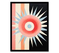 Wall Art Print Aquarius Supernova Universe Sun Abstract Minimalist Art Framed Artery8 Black W12 inch x H16 inch