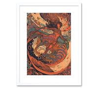 Wall Art Print Astral Projection Conceptual Art Artwork Framed 9X7 Inch Artery8 White W7 inch x H9 inch
