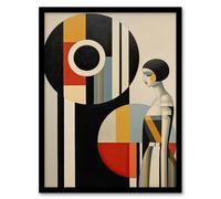 Wee Blue Coo Bauhaus Beauty Stylish Abstract Modern Art Print Framed Poster Wall Decor 12x16 inch