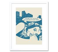 Wall Art Print Comic Capitalism Commentary Art Framed 9x7 inch Artery8 White W7 inch x H9 inch