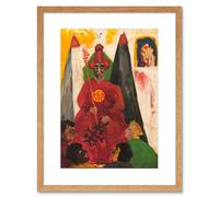 Wall Art Print Crowley The Hierophant Framed Artery8 Beige W7 inch x H9 inch