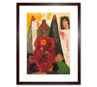 Wall Art Print Crowley The Hierophant Framed Artery8 Brown W7 inch x H9 inch