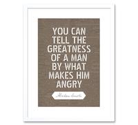 Wall Art Print Dictionary Page Quote Abraham Lincoln Greatness Angry Artwork Framed 9X7 Inch Artery8 White W7 inch x H9 inch