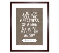 Wall Art Print Dictionary Page Quote Abraham Lincoln Greatness Angry Artwork Framed 9X7 Inch Artery8 Brown W7 inch x H9 inch