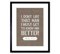 Wall Art Print Dictionary Page Quote Abraham Lincoln That Man Artwork Framed 9X7 Inch Artery8 Black W7 inch x H9 inch