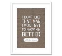 Wall Art Print Dictionary Page Quote Abraham Lincoln That Man Artwork Framed 9X7 Inch Artery8 White W7 inch x H9 inch