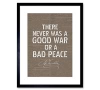 Wall Art Print Dictionary Page Quote Benjamin Franklin Bad Peace Artwork Framed 9X7 Inch Artery8 Black W7 inch x H9 inch