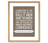 Wall Art Print Dictionary Page Quote Field Marshal Bernard Law Montgomery Leadership Artwork Framed 9X7 Inch Artery8 Beige W7 inch x H9 inch