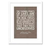 Wall Art Print Dictionary Page Quote George Washington Great Moments Artwork Framed 9X7 Inch Artery8 White W7 inch x H9 inch