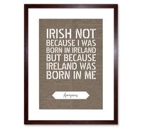 Wall Art Print Dictionary Page Quote St Patricks Day Ireland Irish Artwork Framed 9X7 Inch Artery8 Brown W7 inch x H9 inch
