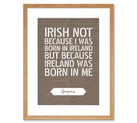 Wall Art Print Dictionary Page Quote St Patricks Day Ireland Irish Artwork Framed 9X7 Inch Artery8 Beige W7 inch x H9 inch