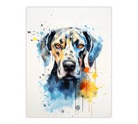 Artery8 Great Dane Lovers Gift Watercolour Pet Portrait Painting Artwork Extra Large XL Wall Art Poster Print