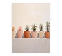 Wall Art Print Growing Plants Neutral House Plants Calm Living Room Wee Blue Coo Beige W24 inch x H32 inch