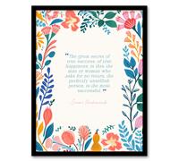 Wall Art Print Hinduism True Success Swami Vivekananda Inspirational Floral Framed Art Artery8 Multi W12 inch x H16 inch