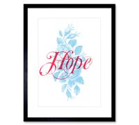 Wall Art Print Hope Rose Bush Artwork Framed 9X7 Inch Artery8 Black W7 inch x H9 inch