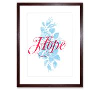 Wall Art Print Hope Rose Bush Artwork Framed 9X7 Inch Artery8 Brown W7 inch x H9 inch