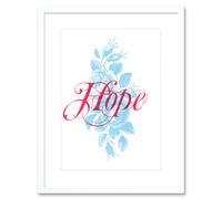 Wall Art Print Hope Rose Bush Artwork Framed 9X7 Inch Artery8 White W7 inch x H9 inch