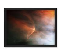 Wall Art Print Hubble Space Astronomy Bow Shock Near Young Star LL Ori In Orion's Great Nebula Solar Wind And Streams Of Gas Creating Crescent Shaped Artery8 Black W12 inch x H16 inch