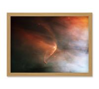 Wall Art Print Hubble Space Astronomy Bow Shock Near Young Star LL Ori In Orion's Great Nebula Solar Wind And Streams Of Gas Creating Crescent Shaped Artery8 Beige W12 inch x H16 inch