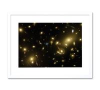 Wall Art Print Hubble Space Astronomy Gravity Galaxy Cluster Abell 2218 Giant Cosmic Magnifying Glass View Distant Galaxies Caused By Gravitational Le Artery8 White W7 inch x H9 inch