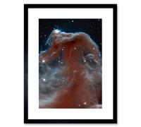 Wall Art Print Hubble Space Astronomy Horsehead Nebula In Orion Constellation Star Birthing Ethereal Formation Rising From Interstellar Clouds Artwork Artery8 Black W7 inch x H9 inch