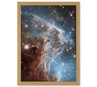 Wall Art Print Hubble Space Astronomy NGC 2174 Infrared Light Portrait Starbirth Region Monkey Head Nebula Cosmic Bright Stars Dark Dust Clouds Glowin Artery8 Beige A4