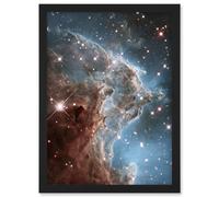 Wall Art Print Hubble Space Astronomy NGC 2174 Infrared Light Portrait Starbirth Region Monkey Head Nebula Cosmic Bright Stars Dark Dust Clouds Glowin Artery8 Black A4