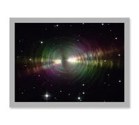 Wall Art Print Hubble Space Astronomy Rainbow Image Of The Egg Nebula Light Ripples Reflecting On The Dying Star's Dust Shells Art Framed Artery8 Grey A4