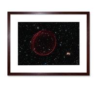 Wall Art Print Hubble Space Astronomy Supernova Bubble SNR 0509 Holiday Ornament Red Sphere Of Gas Caused By A Stellar Explosion In The Large Magellan Artery8 Brown W7 inch x H9 inch